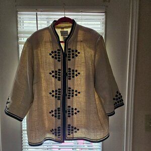 Linea By Louis Dell' Olio Linen Women Jacket